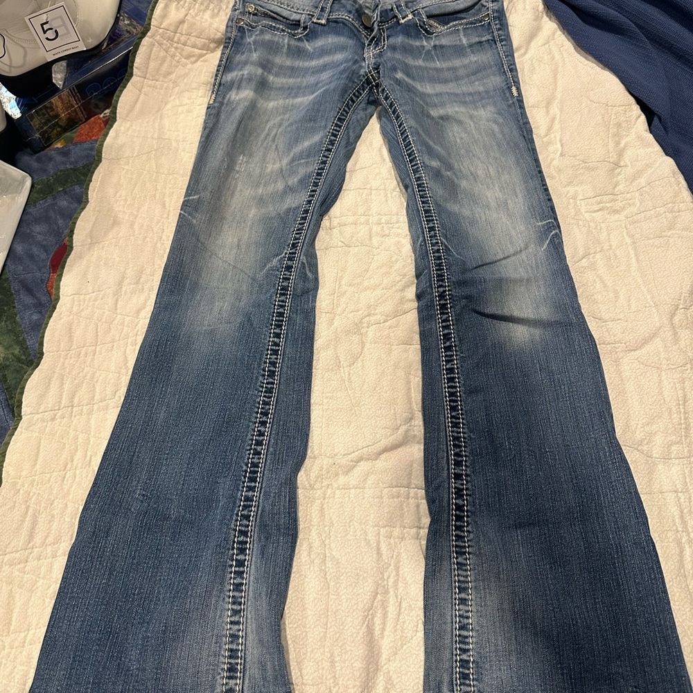 BKE Flare Jeans in Faded Blue